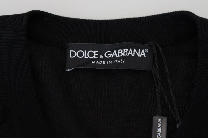 Women’s Dolce &amp; Gabbana Black Floral Lace Button Cardigan Sweater