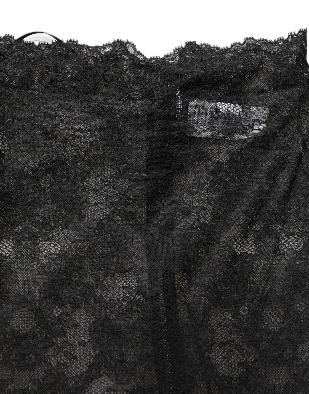 Women’s Dolce &amp; Gabbana Black Floral Lace High Waist Kneelength Skirt