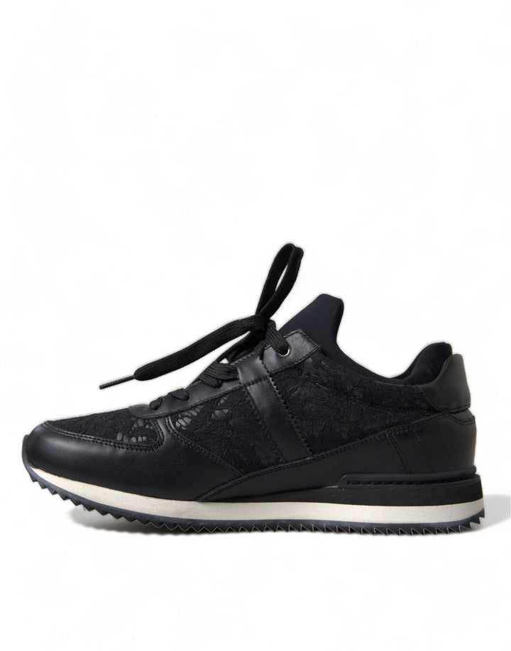 Baskets classiques noires élégantes Dolce &amp;amp; Gabbana
