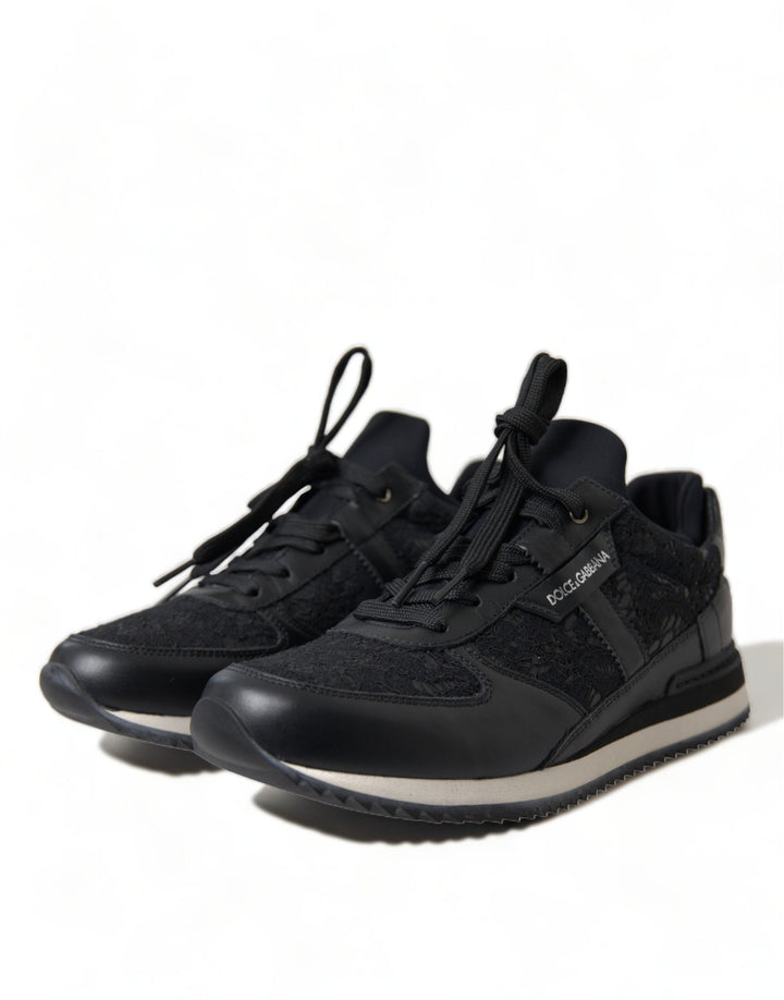 Baskets classiques noires élégantes Dolce &amp;amp; Gabbana