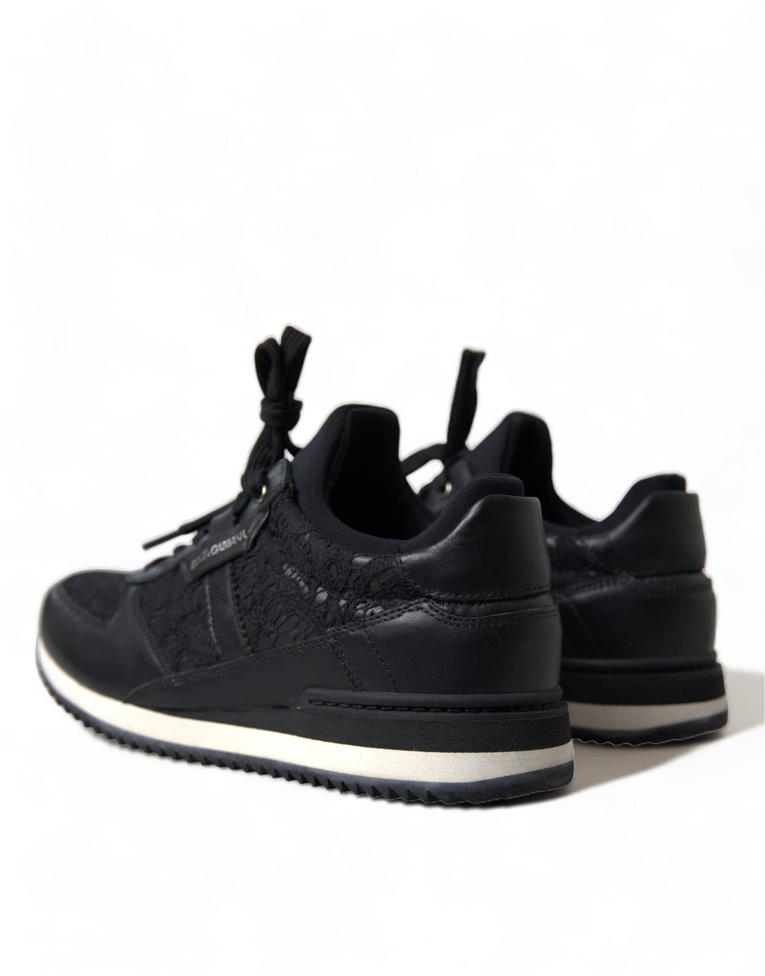 Baskets classiques noires élégantes Dolce &amp;amp; Gabbana
