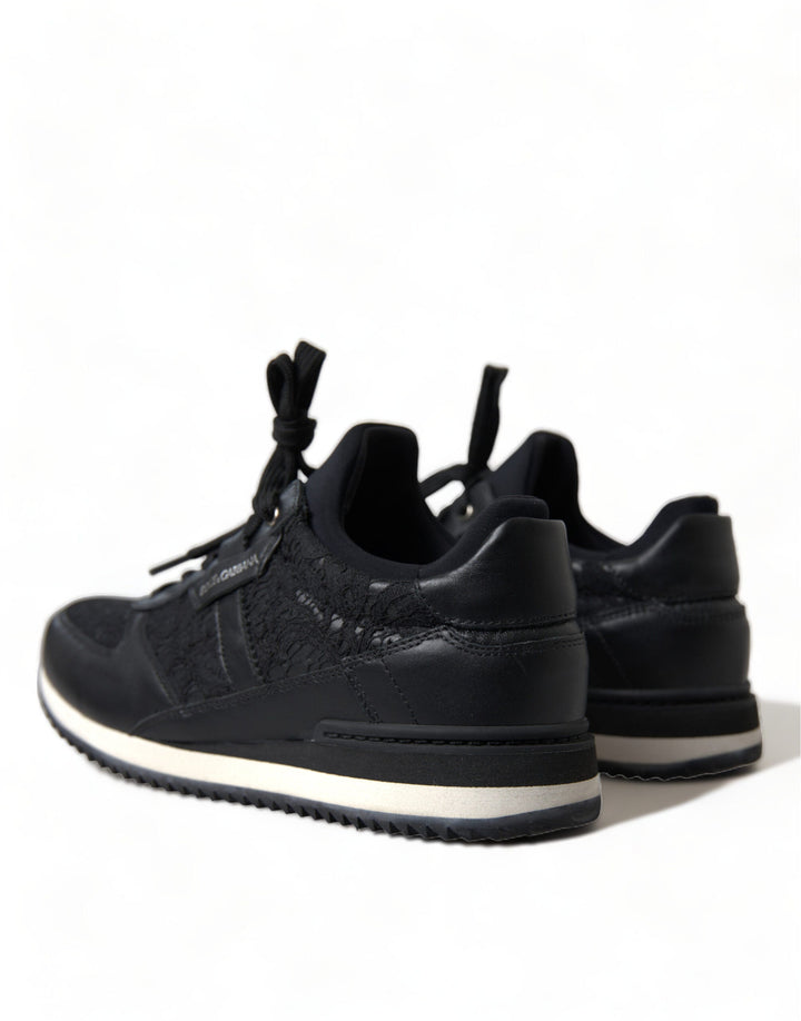 Baskets classiques noires élégantes Dolce &amp;amp; Gabbana