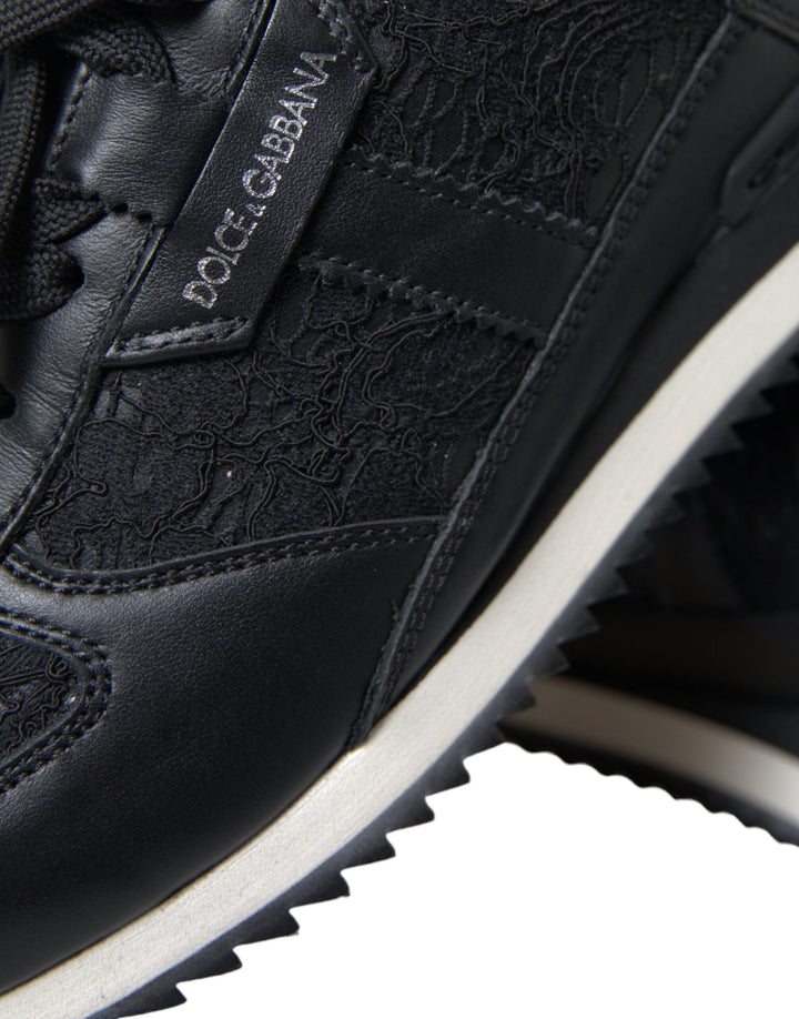 Baskets classiques noires élégantes Dolce &amp;amp; Gabbana