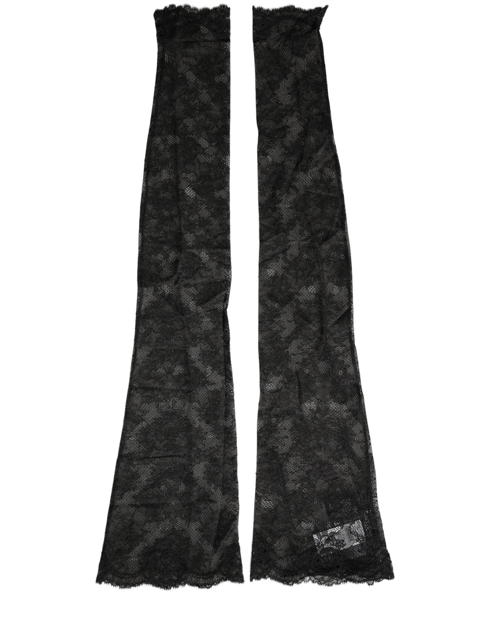 Women’s Dolce & Gabbana Black Floral Lace Nylon Stretch Knee High Socks