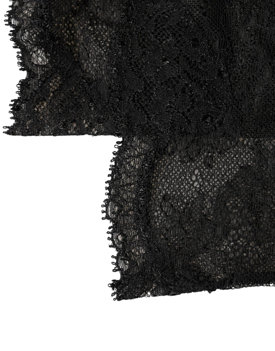Women’s Dolce &amp; Gabbana Black Floral Lace Nylon Stretch Knee High Socks