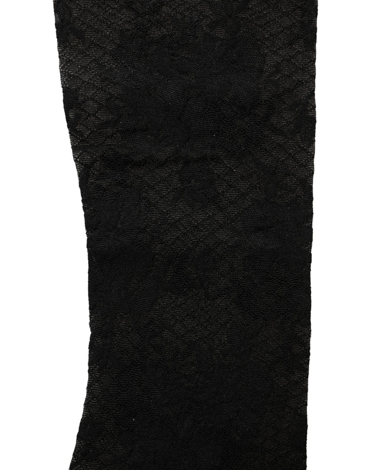 Women’s Dolce &amp; Gabbana Black Floral Lace Nylon Stretch Stockings Socks