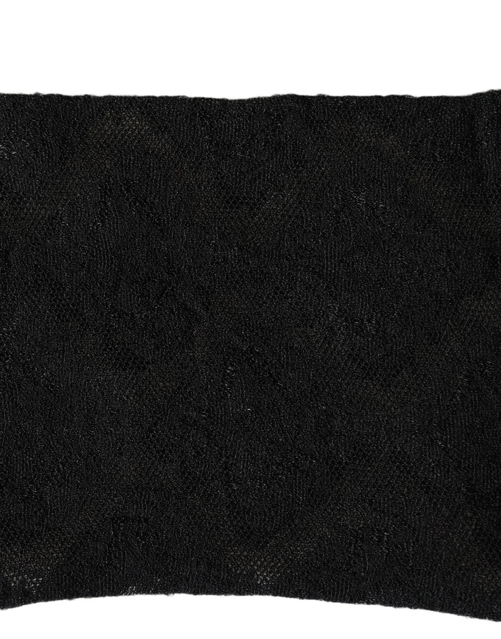 Women’s Dolce &amp; Gabbana Black Floral Nylon Stretch Mid Calf Socks