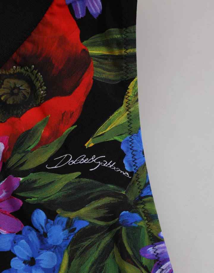 Women’s Dolce &amp; Gabbana Black Floral Print High Waist Panty Underwear