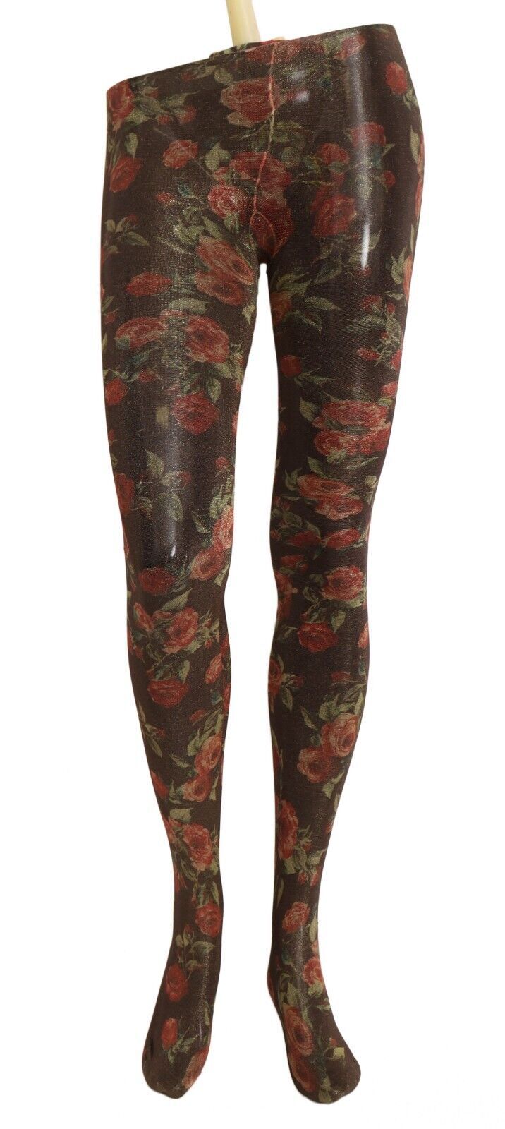 Women’s Dolce & Gabbana Black Floral Print Stockings Nylon Tights