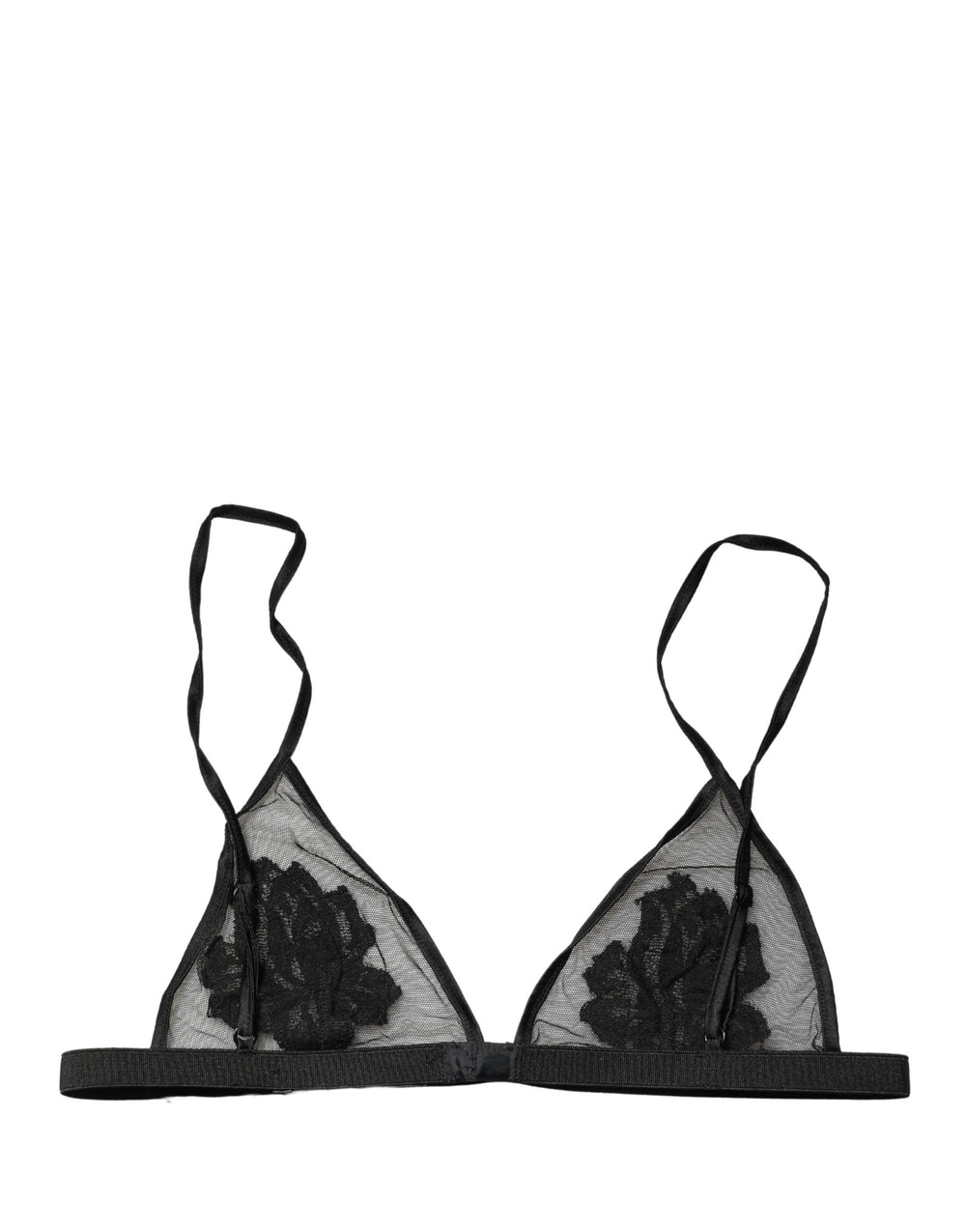 Women’s Dolce & Gabbana Black Floral Soft Cup Triangle Bra Underwear