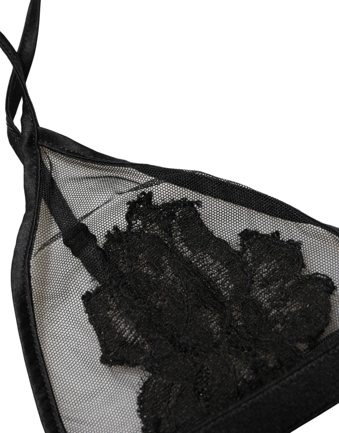Women’s Dolce & Gabbana Black Floral Soft Cup Triangle Bra Underwear