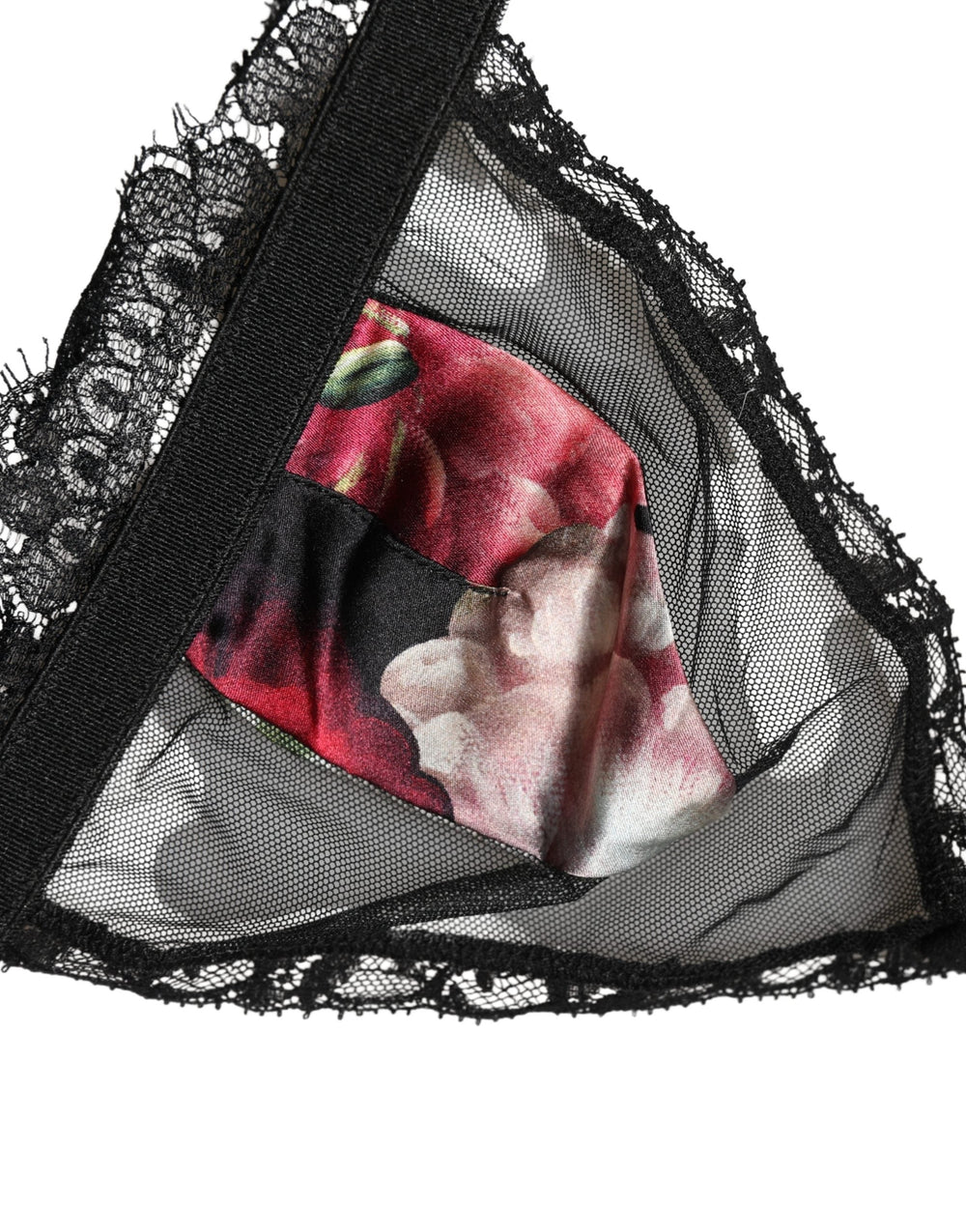 Women’s Dolce & Gabbana Black Floral Soft Cup Triangle Bra Underwear