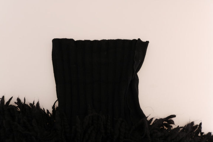Women’s Dolce &amp; Gabbana Black Fringes Wool Pullover Sweater