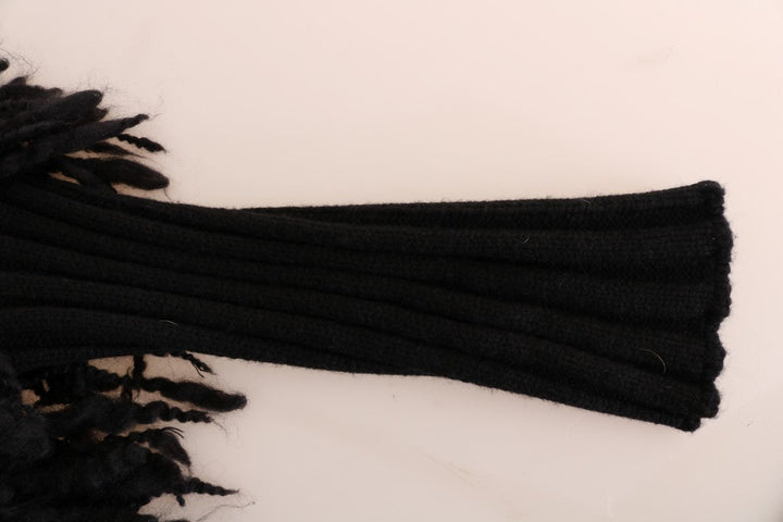 Women’s Dolce &amp; Gabbana Black Fringes Wool Pullover Sweater