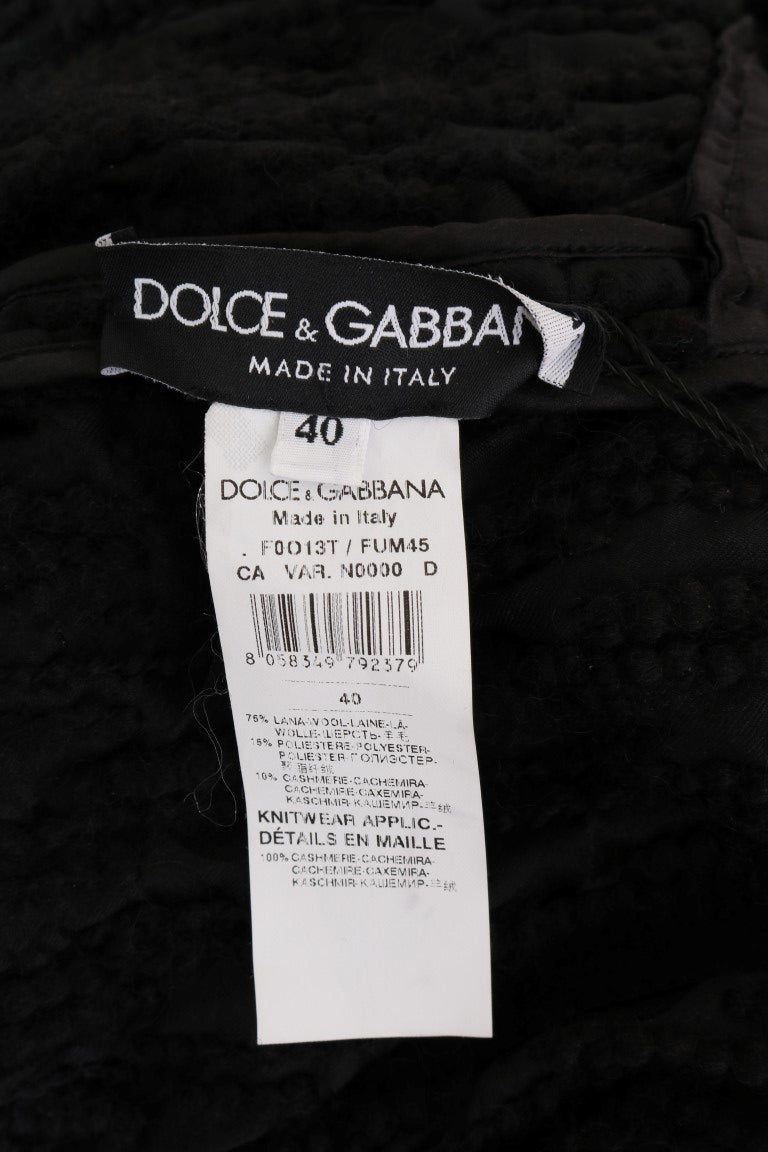 Women’s Dolce &amp; Gabbana Black Fringes Wool Pullover Sweater
