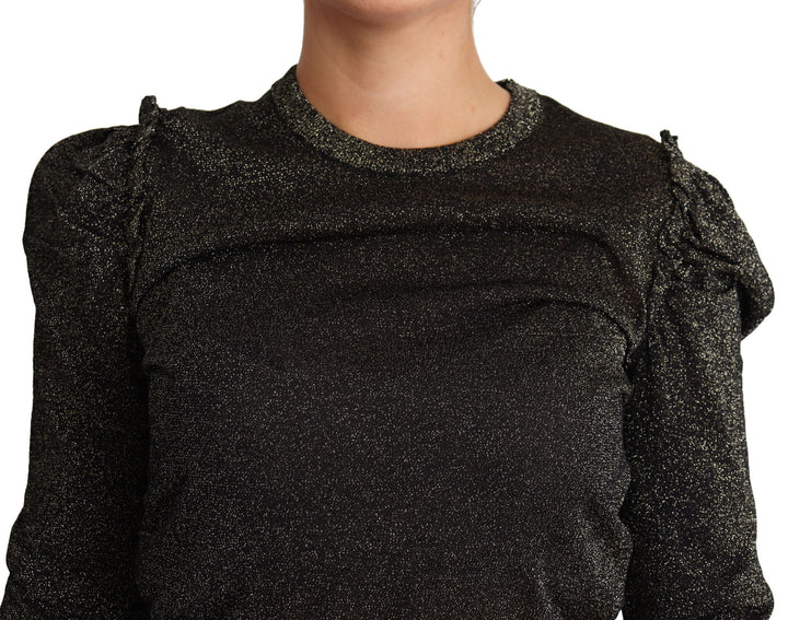 Women’s Dolce &amp; Gabbana Black Gold Cropped Women Pullover Sweater