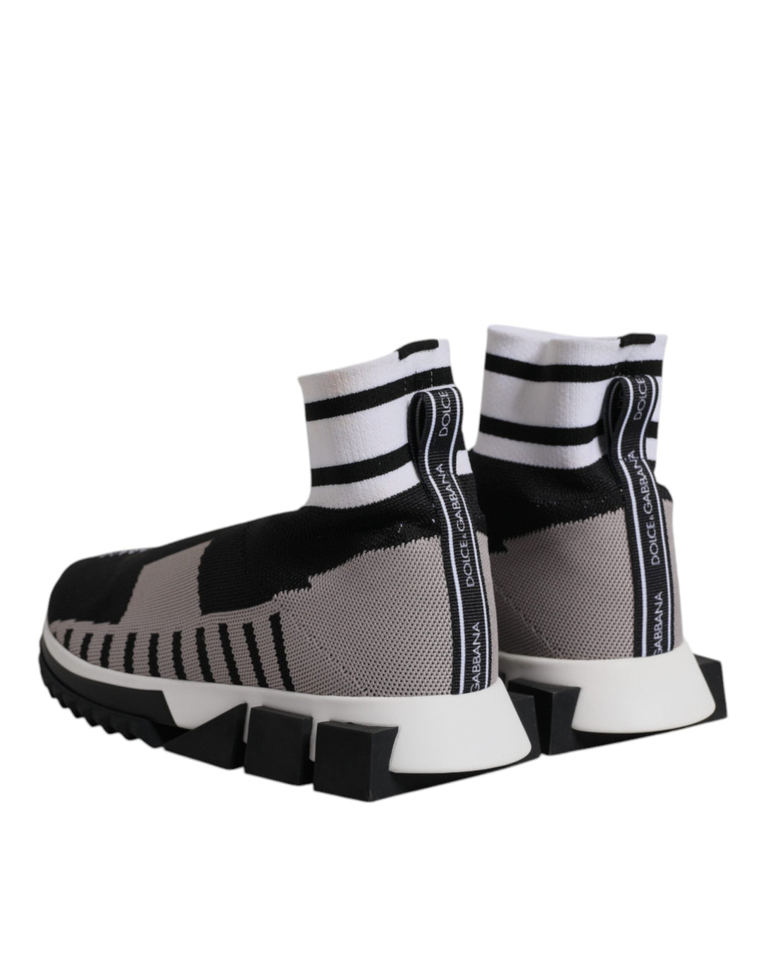 Dolce &amp; Gabbana Black Gray Sorrento Socks Women Sneakers Shoes