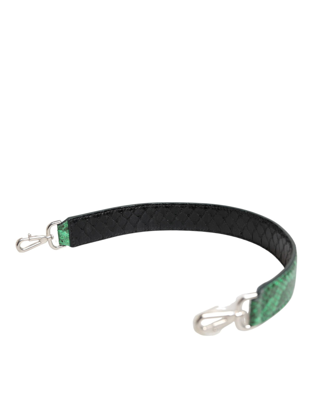Women’s Dolce &amp; Gabbana Black Green Exotic Leather Bag Shoulder Strap