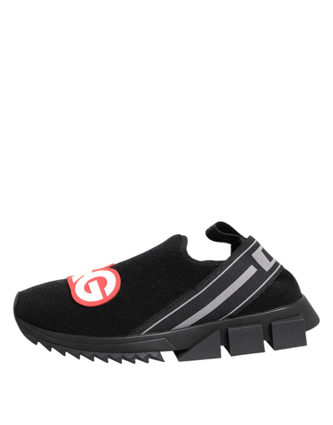 Dolce &amp; Gabbana Black Grey Slip On Sorrento Sneakers Shoes