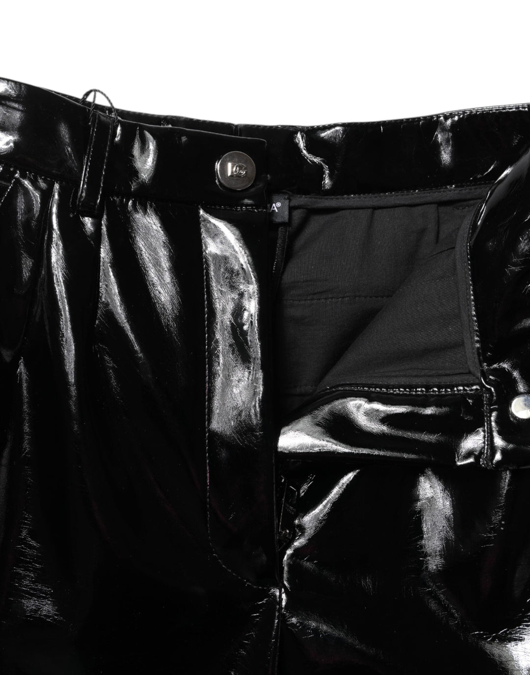 Dolce &amp; Gabbana Black High Waist Cargo Bootcut Pants