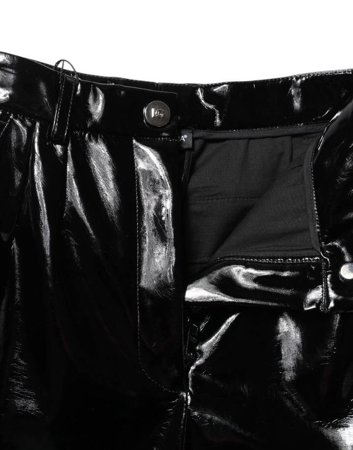 Dolce &amp; Gabbana Black High Waist Cargo Bootcut Pants