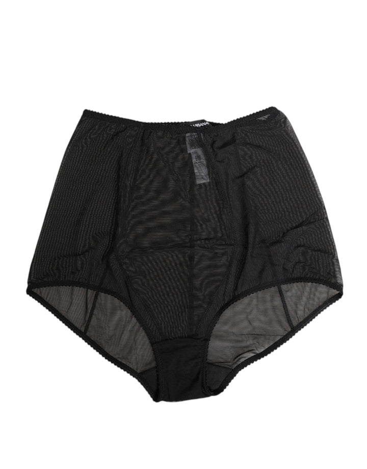 Women’s Dolce &amp; Gabbana Black High Waist Mesh Sheer Shapewear Underwear
