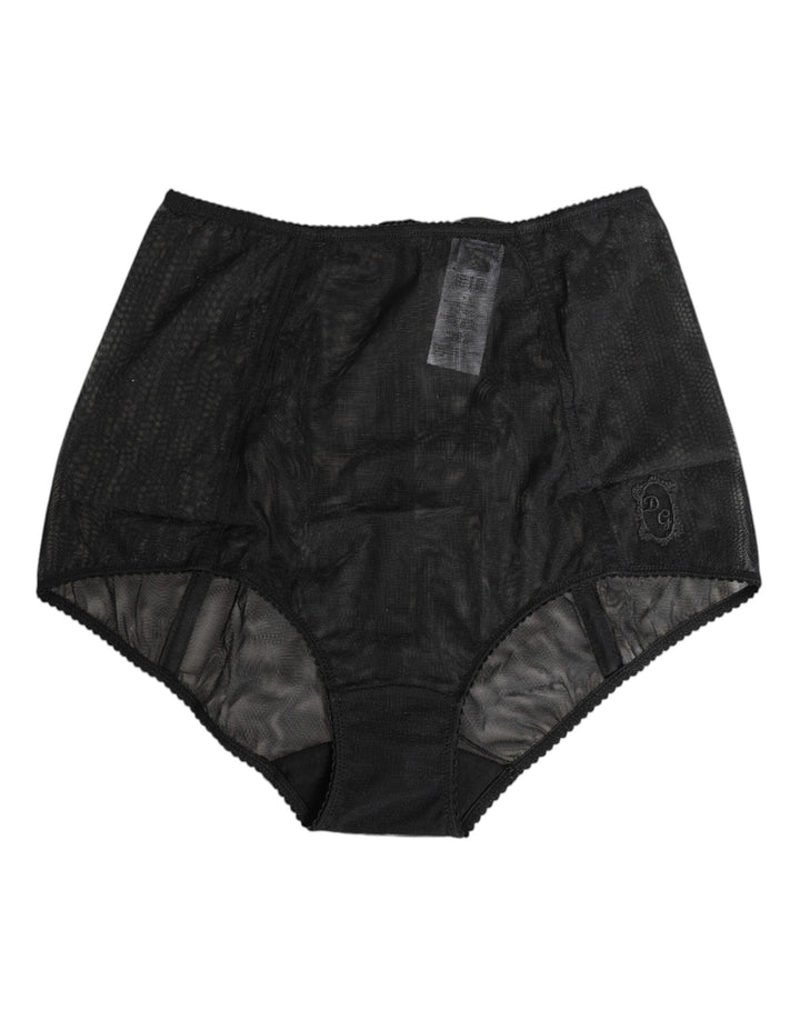 Women’s Dolce &amp; Gabbana Black High Waist Mesh Sheer Shapewear Underwear