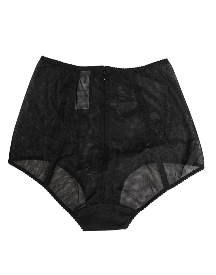 Women’s Dolce &amp; Gabbana Black High Waist Mesh Sheer Shapewear Underwear