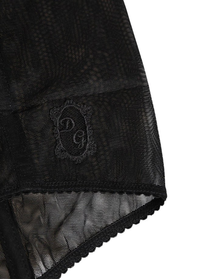 Women’s Dolce &amp; Gabbana Black High Waist Mesh Sheer Shapewear Underwear