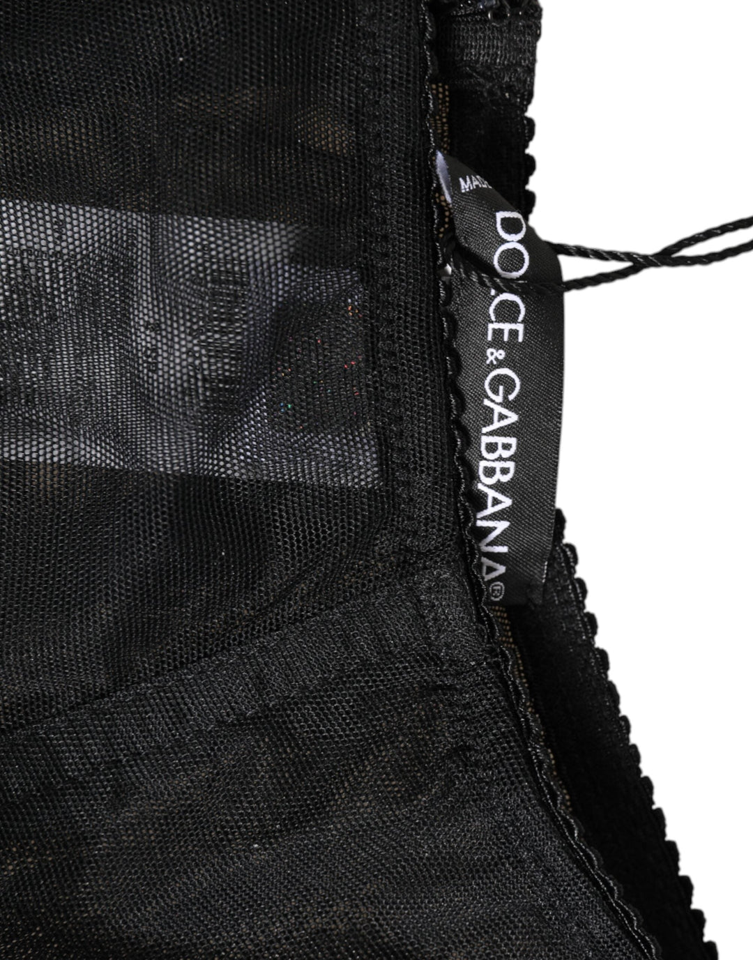 Women’s Dolce &amp; Gabbana Black High Waist Mesh Sheer Shapewear Underwear