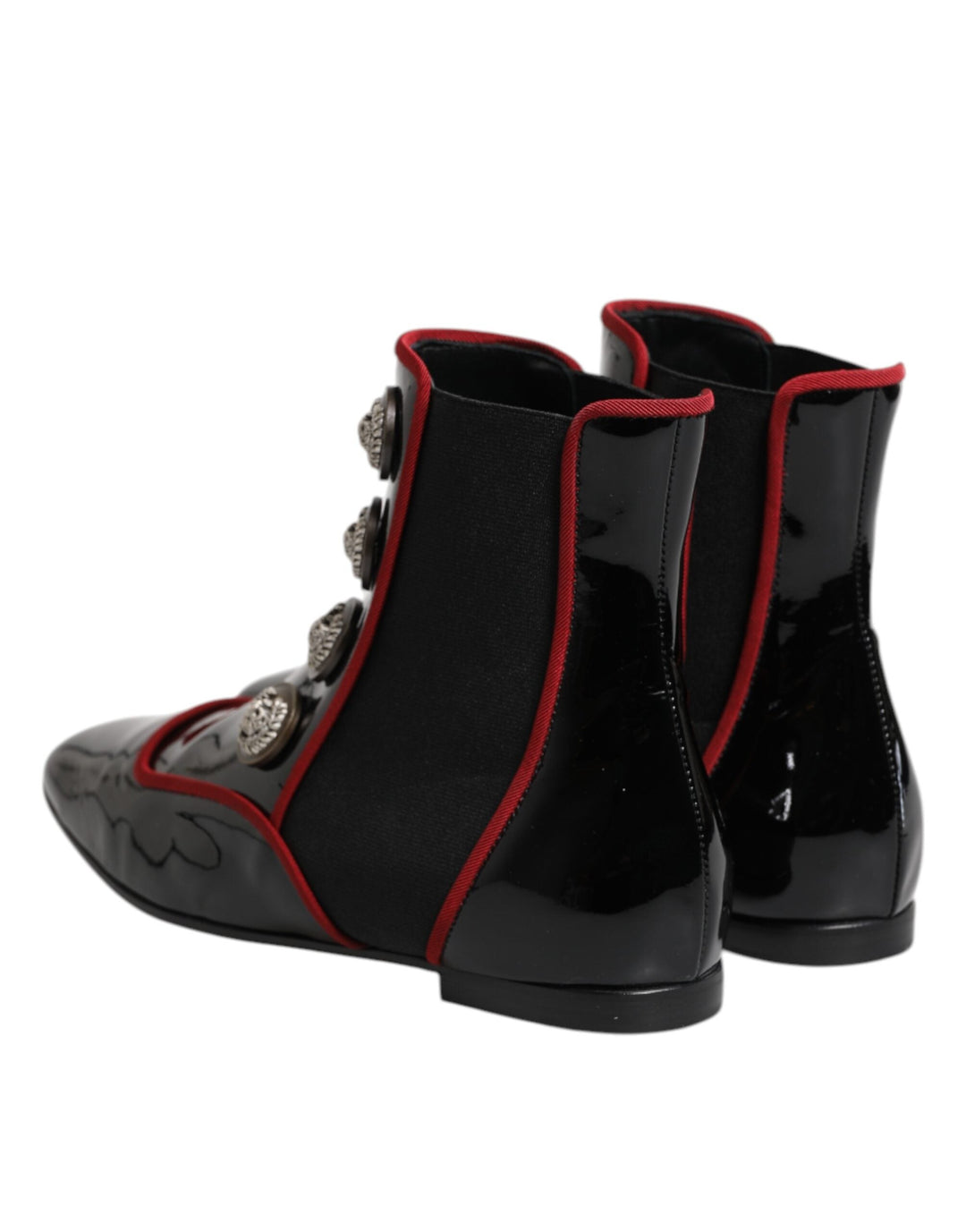 Women’s Dolce &amp; Gabbana Black Jackie Buttoned Chelsea Boots Shoes