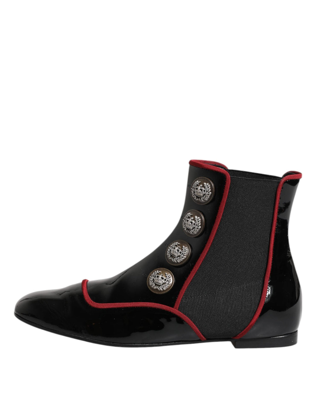 Women’s Dolce &amp; Gabbana Black Jackie Buttoned Chelsea Boots Shoes