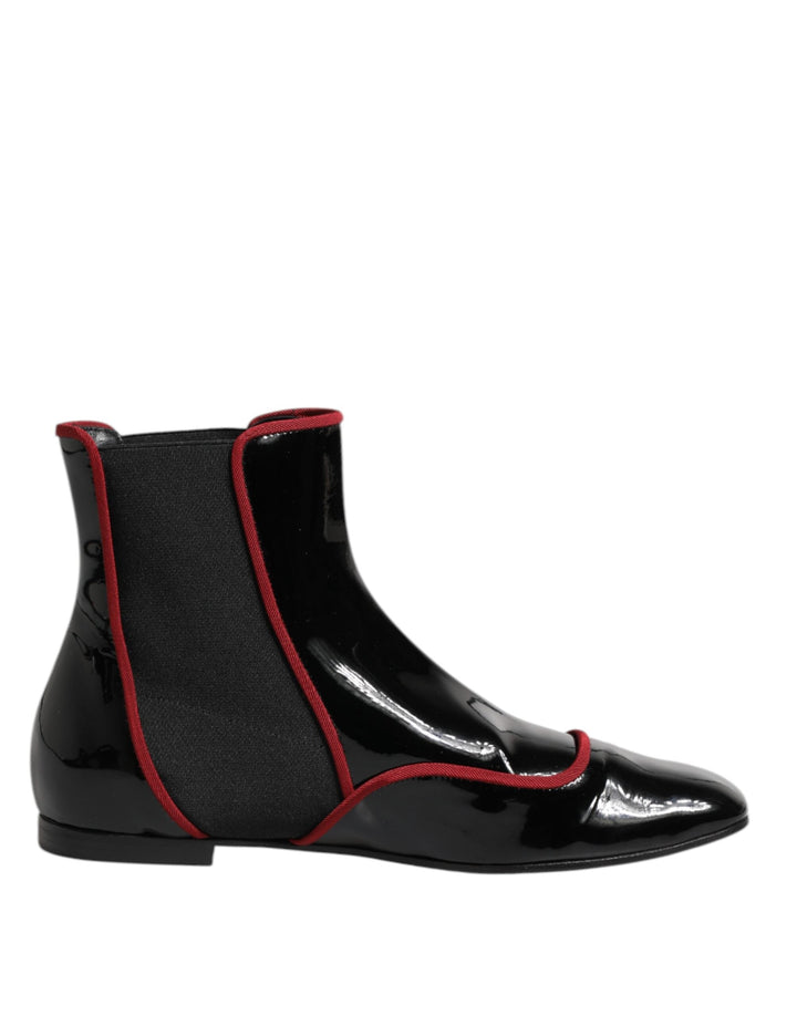 Women’s Dolce &amp; Gabbana Black Jackie Buttoned Chelsea Boots Shoes