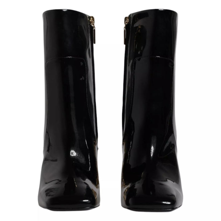 Women’s Dolce &amp; Gabbana Black Jackie Leather Mid Calf Boots Shoes
