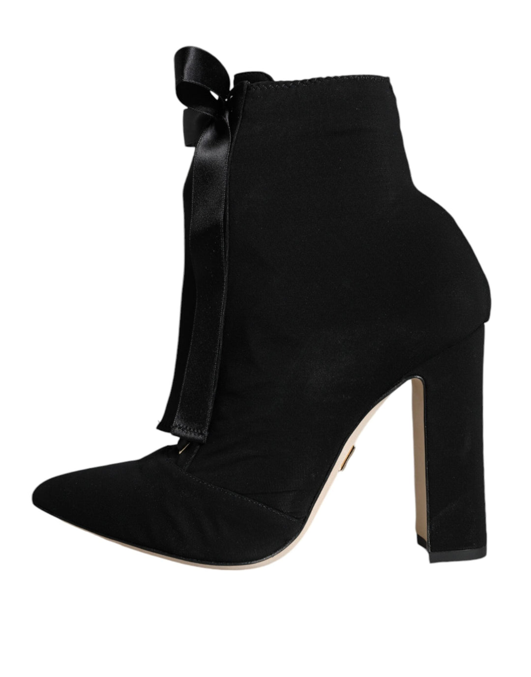 Women’s Dolce &amp; Gabbana Black Jersey Stretch Ankle Booties Shoes