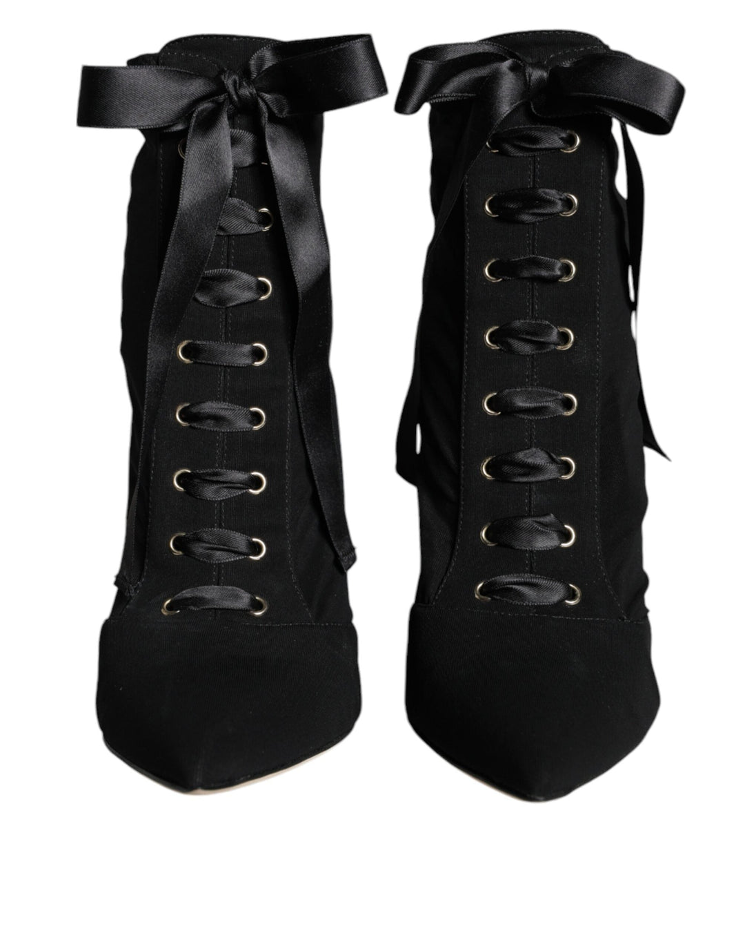 Women’s Dolce &amp; Gabbana Black Jersey Stretch Ankle Booties Shoes