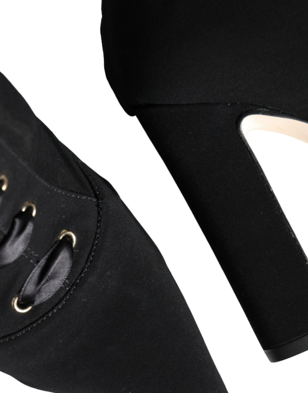 Women’s Dolce &amp; Gabbana Black Jersey Stretch Ankle Booties Shoes