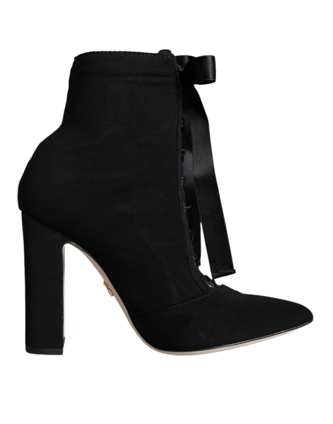 Women’s Dolce &amp; Gabbana Black Jersey Stretch Ankle Booties Shoes
