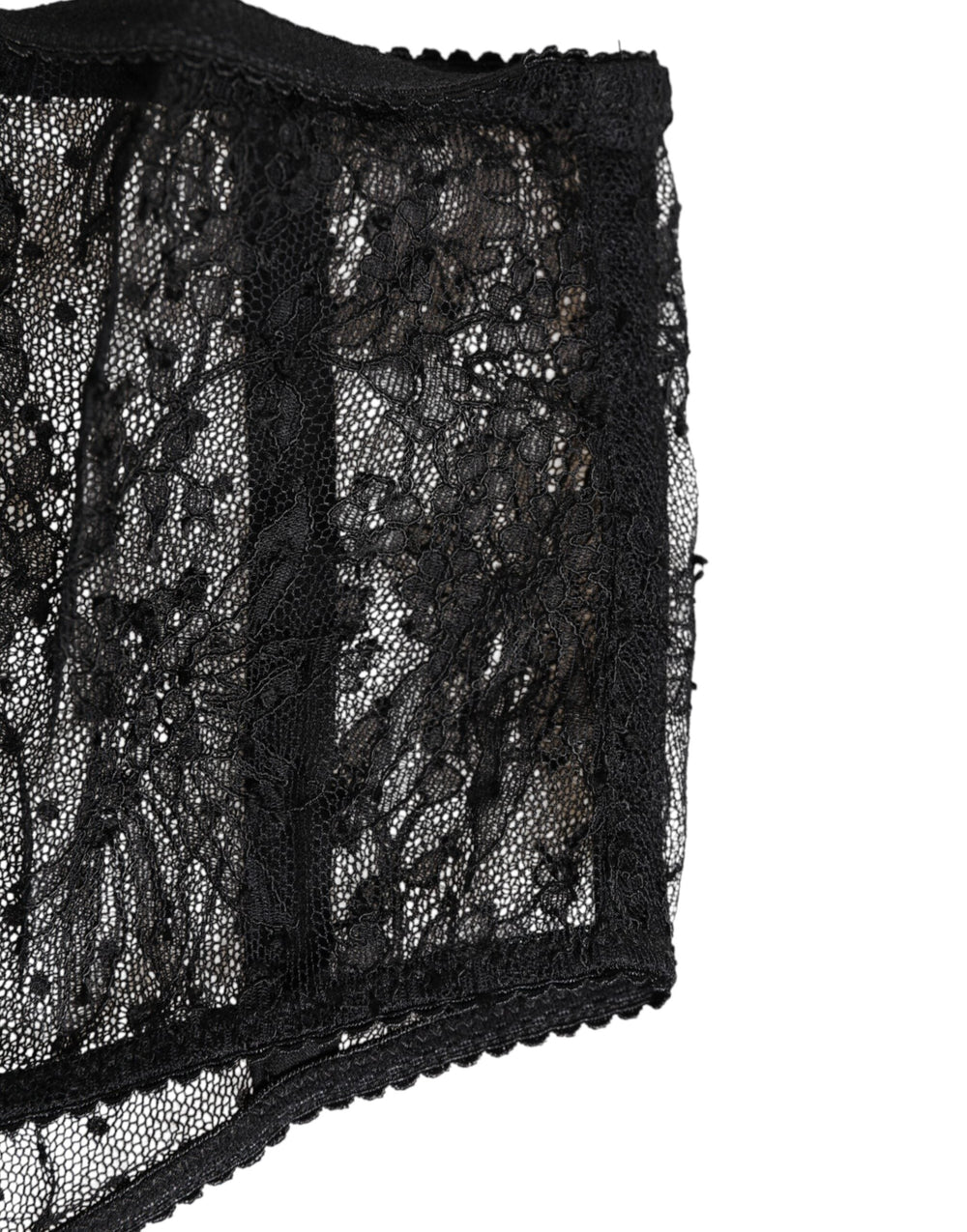 Women’s Dolce & Gabbana Black Lace Polka Dot Mesh High Waist Underwear