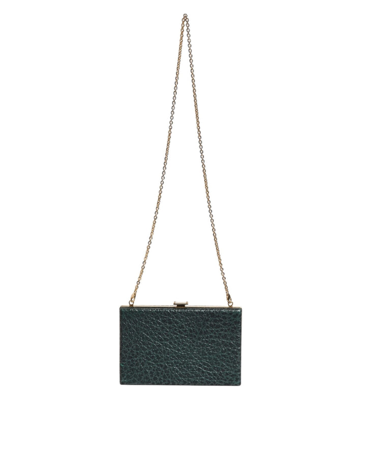 Women’s Dolce &amp; Gabbana Black Leather Clutch Evening Crossbody Bag