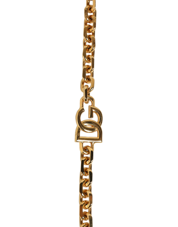 Women’s Dolce &amp; Gabbana Black Leather Gold Chain Bag Accessory Shoulder Strap