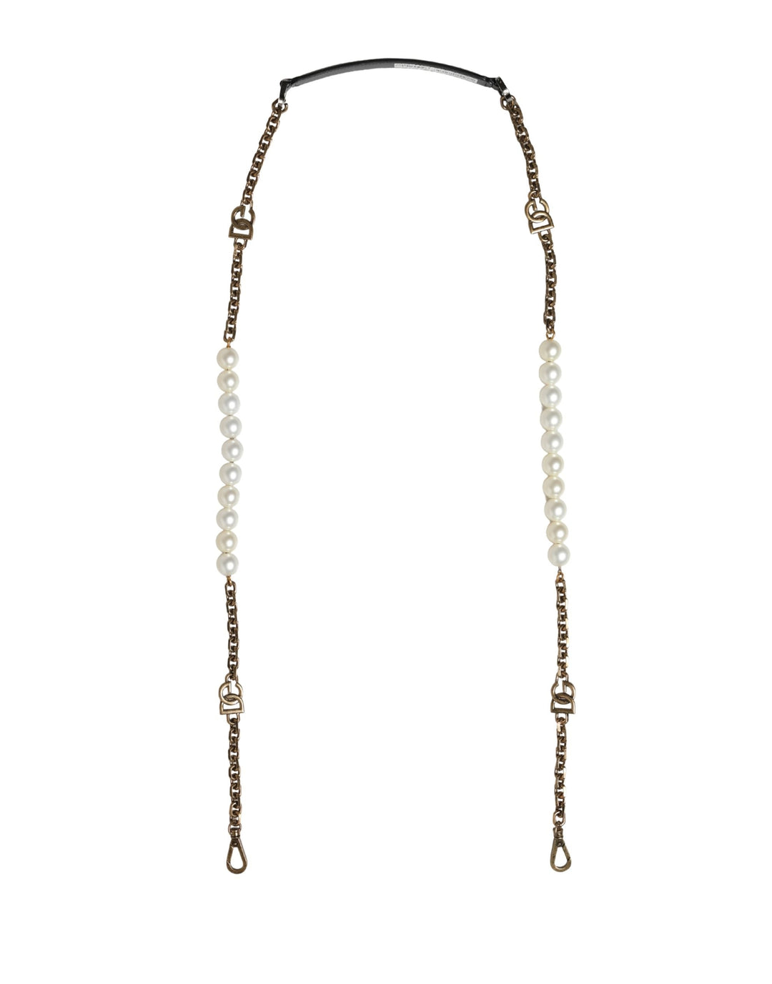 Women’s Dolce &amp; Gabbana Black Leather Gold Chain Bag Accessory Shoulder Strap