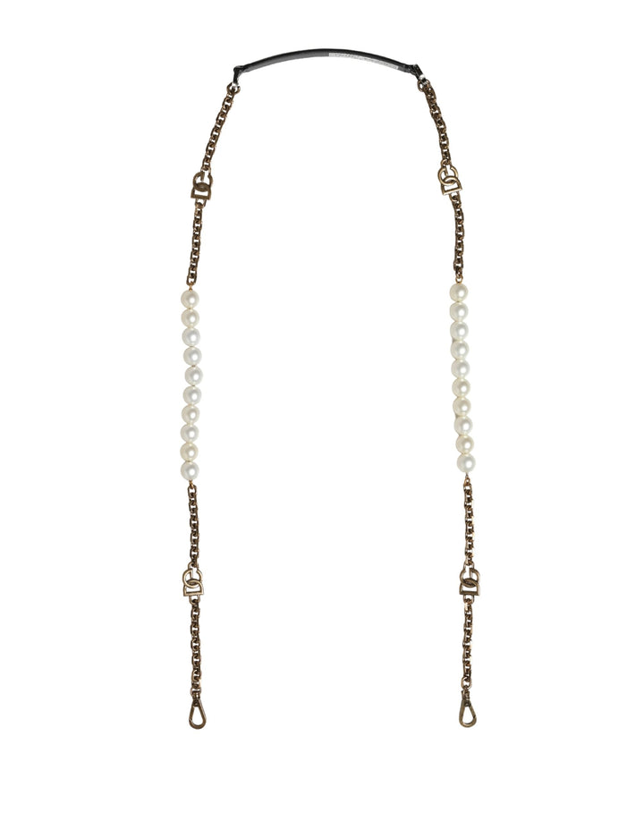 Women’s Dolce &amp; Gabbana Black Leather Gold Chain Bag Accessory Shoulder Strap