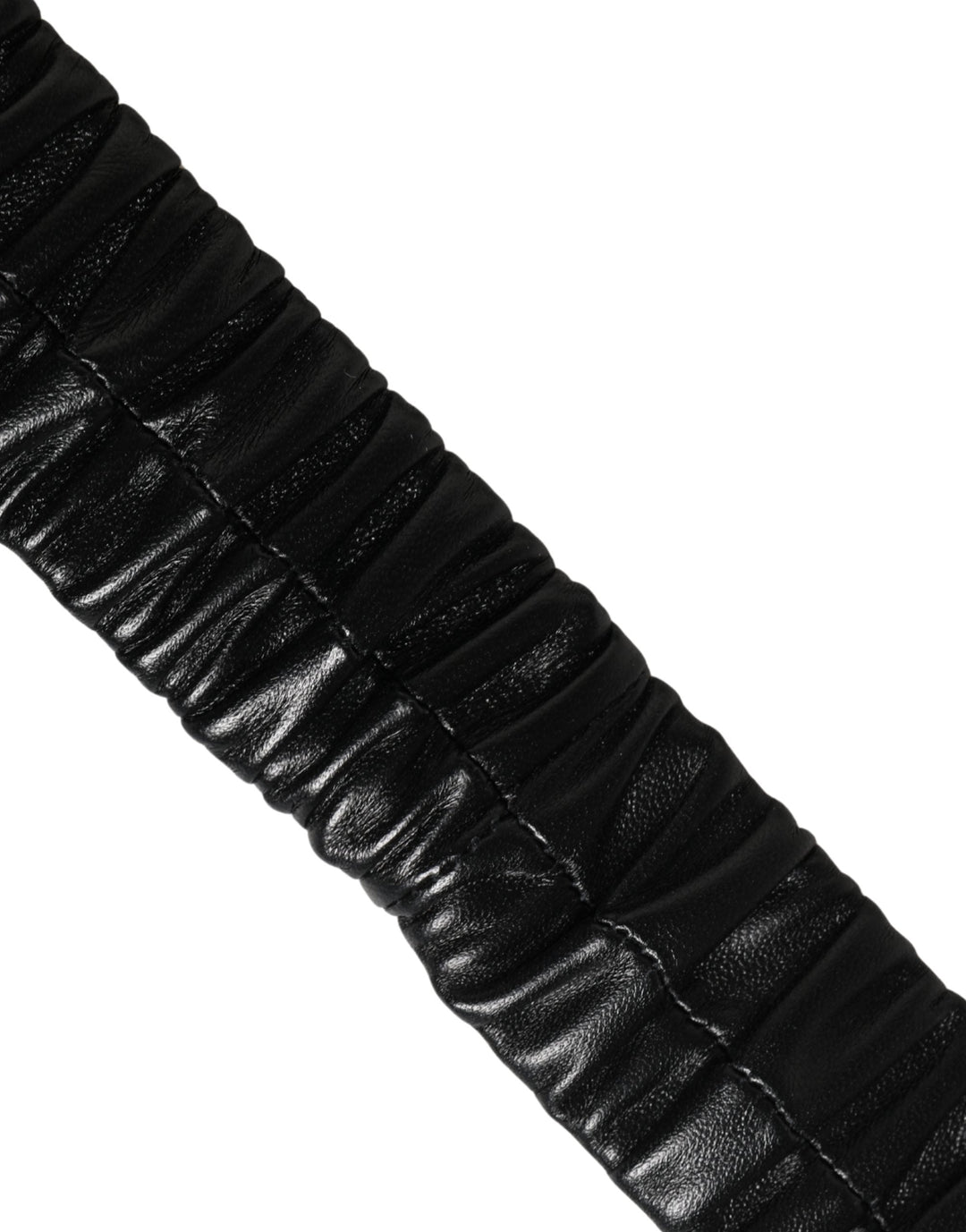 Women’s Dolce &amp; Gabbana Black Leather Gold Heart Metal Buckle Belt