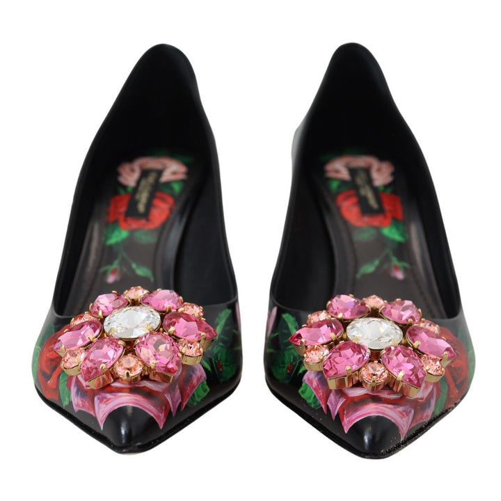 Women’s Dolce &amp; Gabbana Black Leather High Heel Pumps