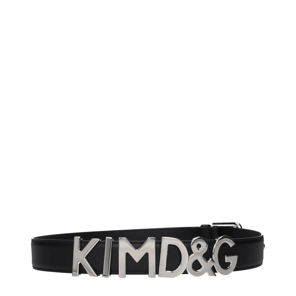 Women’s Dolce & Gabbana Black Leather Regular Belt