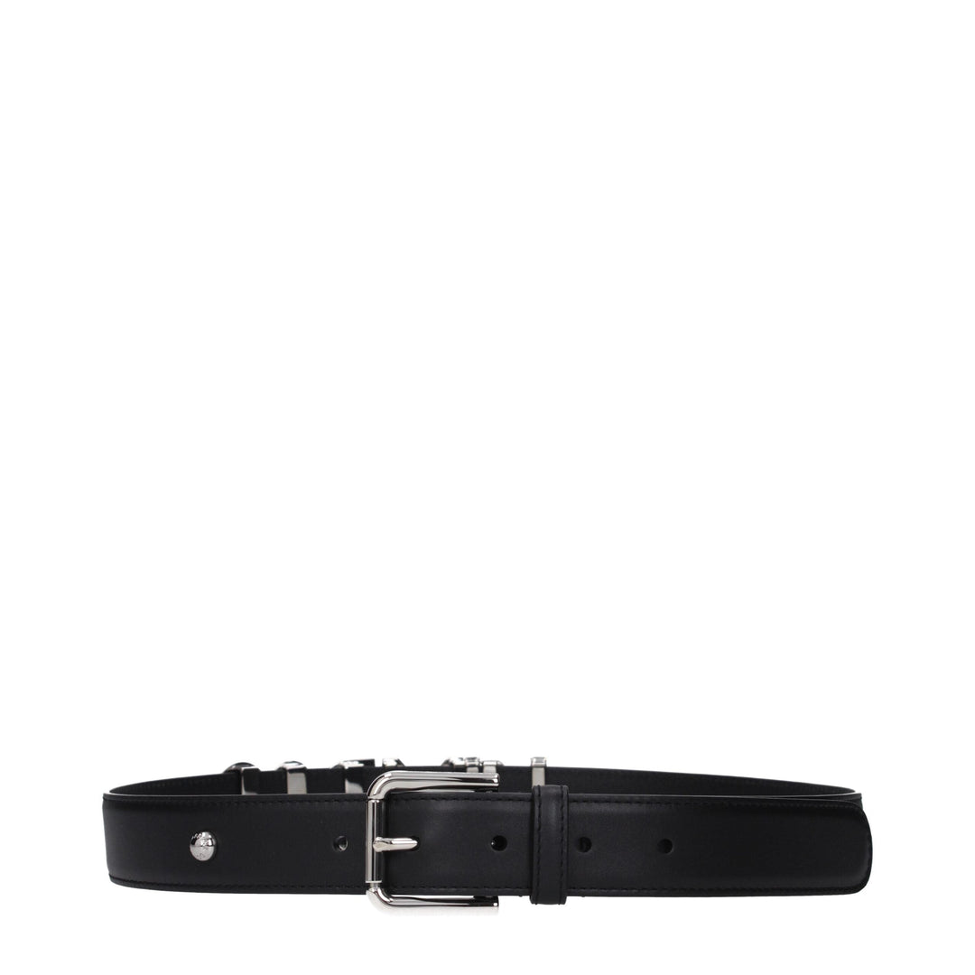 Women’s Dolce &amp; Gabbana Black Leather Regular Belt