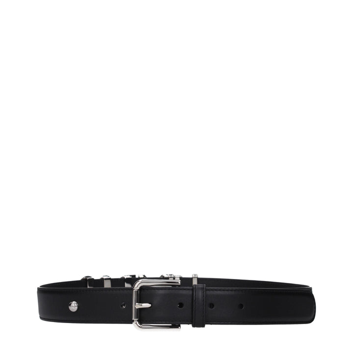 Women’s Dolce &amp; Gabbana Black Leather Regular Belt