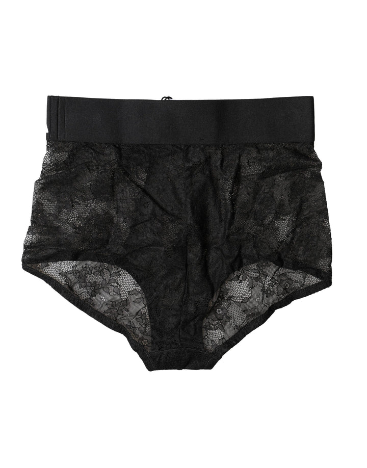 Women’s Dolce &amp; Gabbana Black Logo Girdle High Waist Panty Underwear