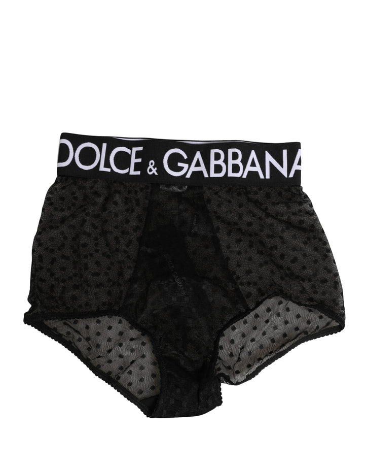 Women’s Dolce &amp; Gabbana Black Logo Girdle High Waist Panty Underwear